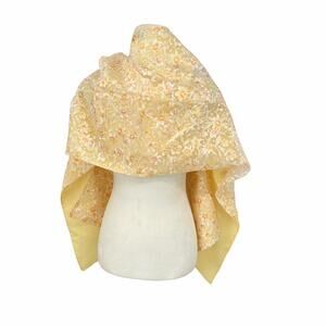 Schalero Scarf Shawl Bolero 4 In One Garment Yellow Floral Made USA Cottagecore